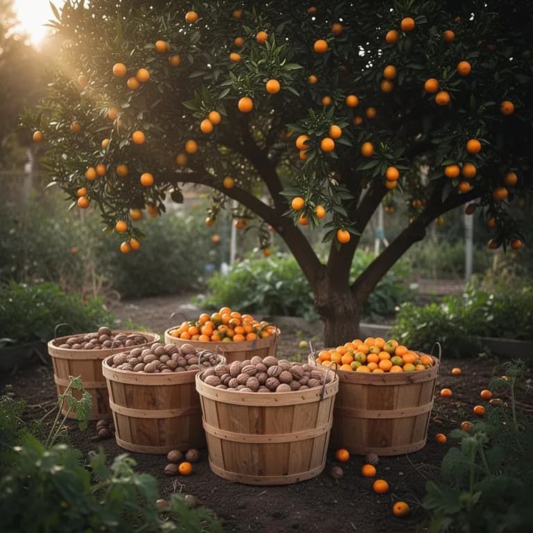 Leuchtend orange reife Kumquats hängen in Trauben