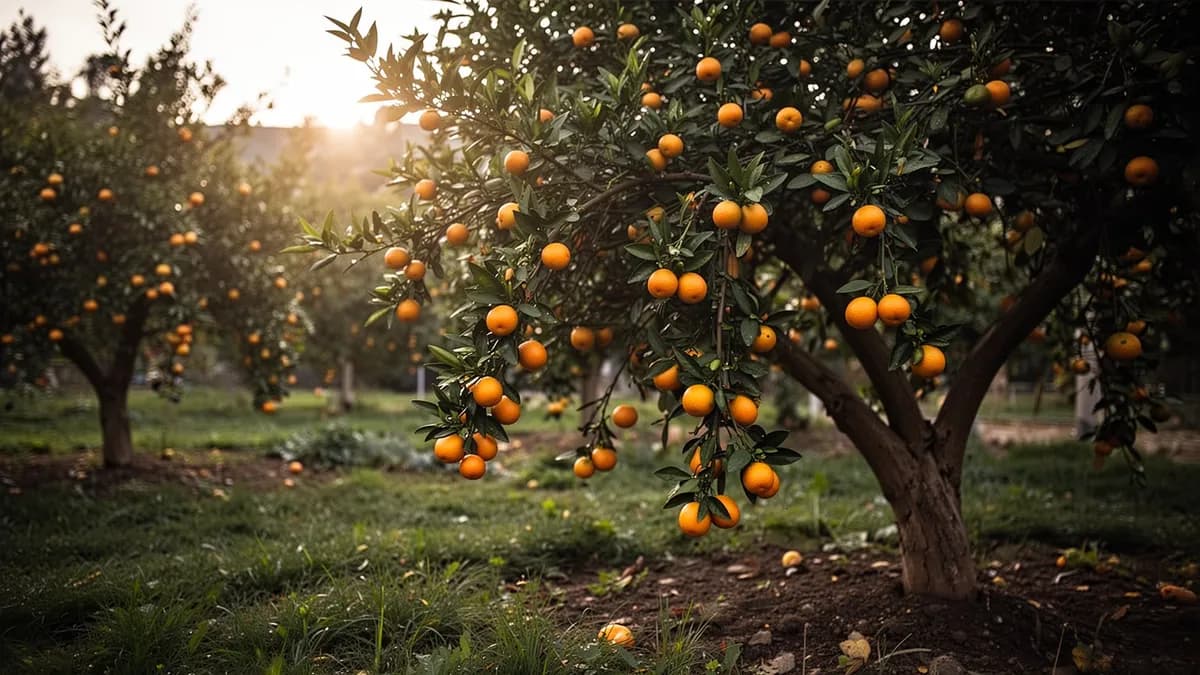 Sección transversal de un fruto de kumquat mostrando las semillas y la pulpa