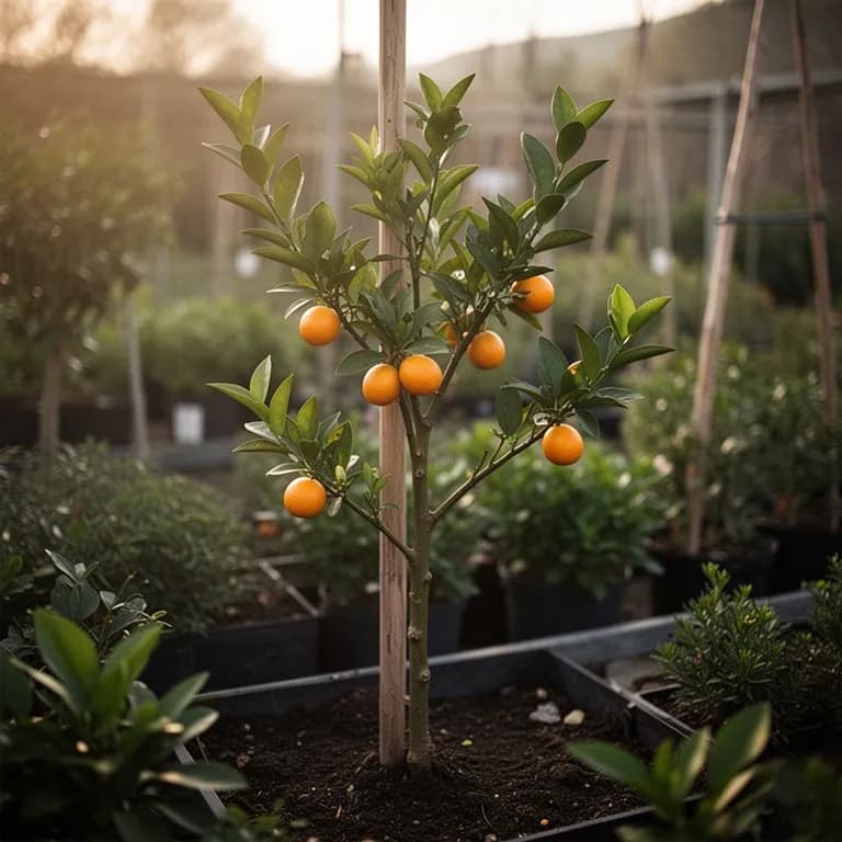 Dichtes, dunkelgrünes Kumquat-Laub