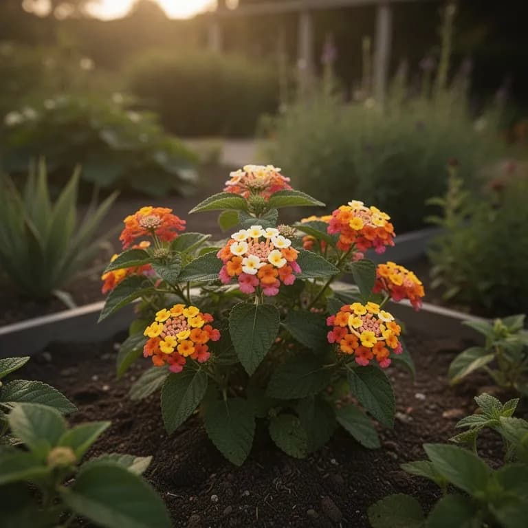 Corona de flores secas de lantana