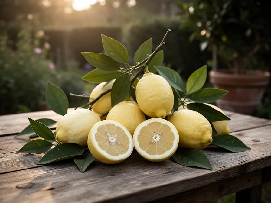 Limonada recién exprimida con rodajas de limón, hielo y ramitas de menta fresca