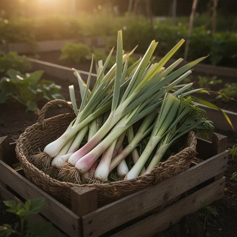 Freshly harvested lemongrass stalks with bulbous white bases and trimmed green tops