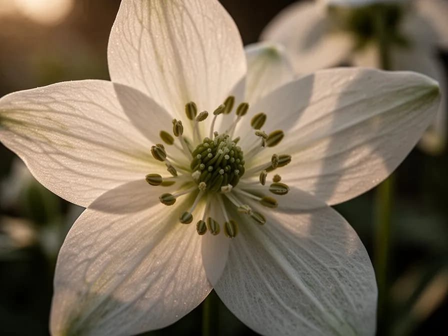 Leucojum vernum neben Galanthus-Schneeglöckchen in einem schattigen Beet gepflanzt, den Größenunterschied zwischen beiden zeigend