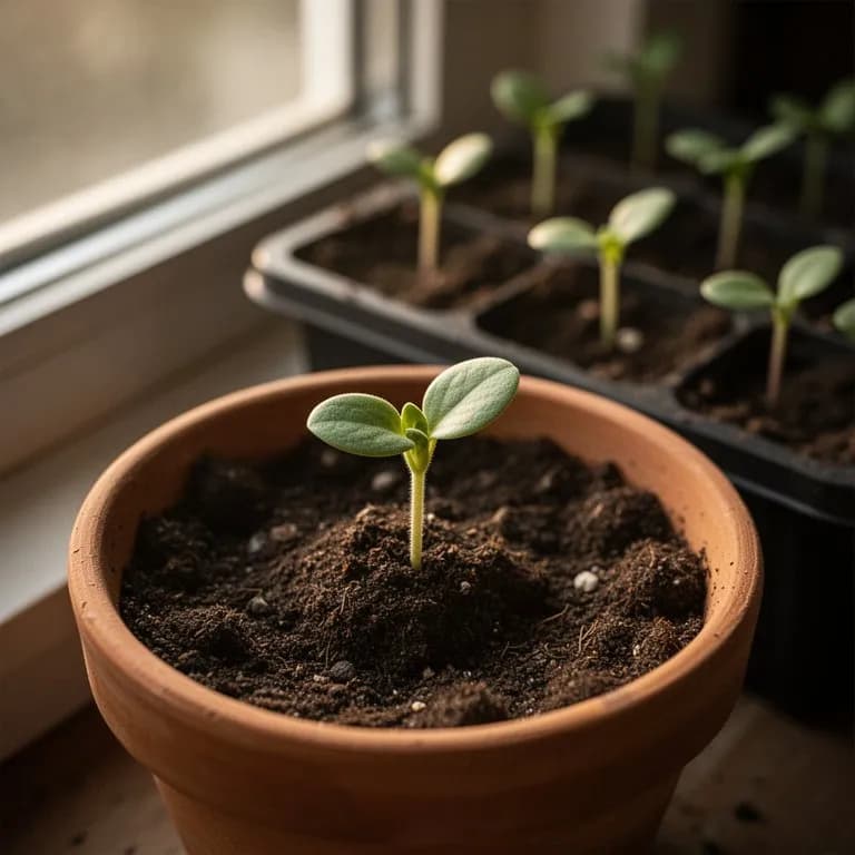 Hojas verdes en forma de correa de Leucojum vernum emergiendo a través del suelo húmedo de primavera