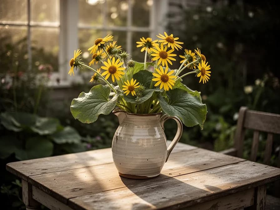 Gomchwi Ssam coreano (envueltos de hojas de ligularia)