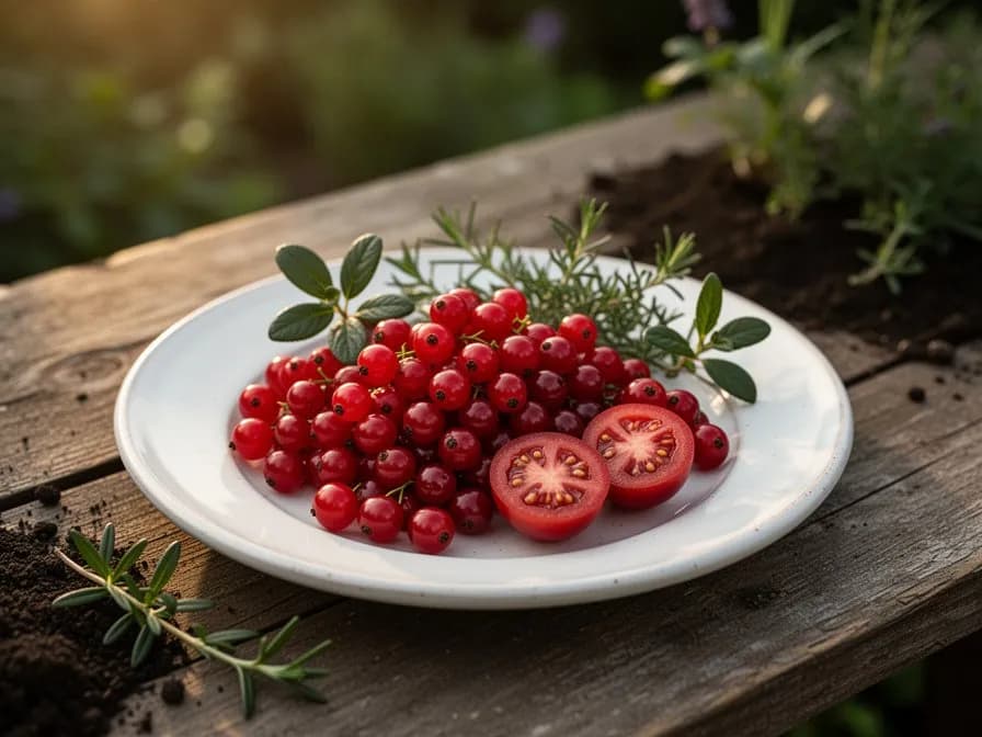 Planta de arándano rojo nórdico en invierno con hojas perennes oscuras cubiertas de escarcha