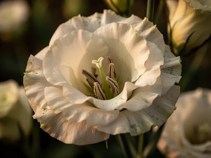 Eine Auswahl an Lisianthus-Blüten in Rosa, Lavendel, Weiß und zweifarbigen Sorten