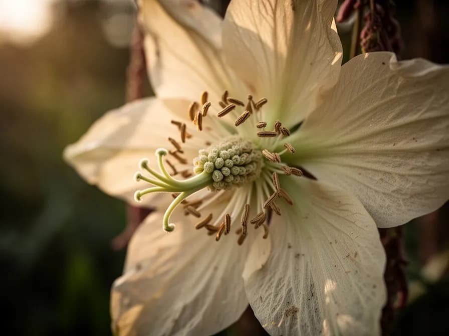 Getrocknete Garten-Fuchsschwanz-Quasten in einem Vasen-Arrangement, die ihre tiefe Burgunderfarbe Monate nach der Ernte bewahren
