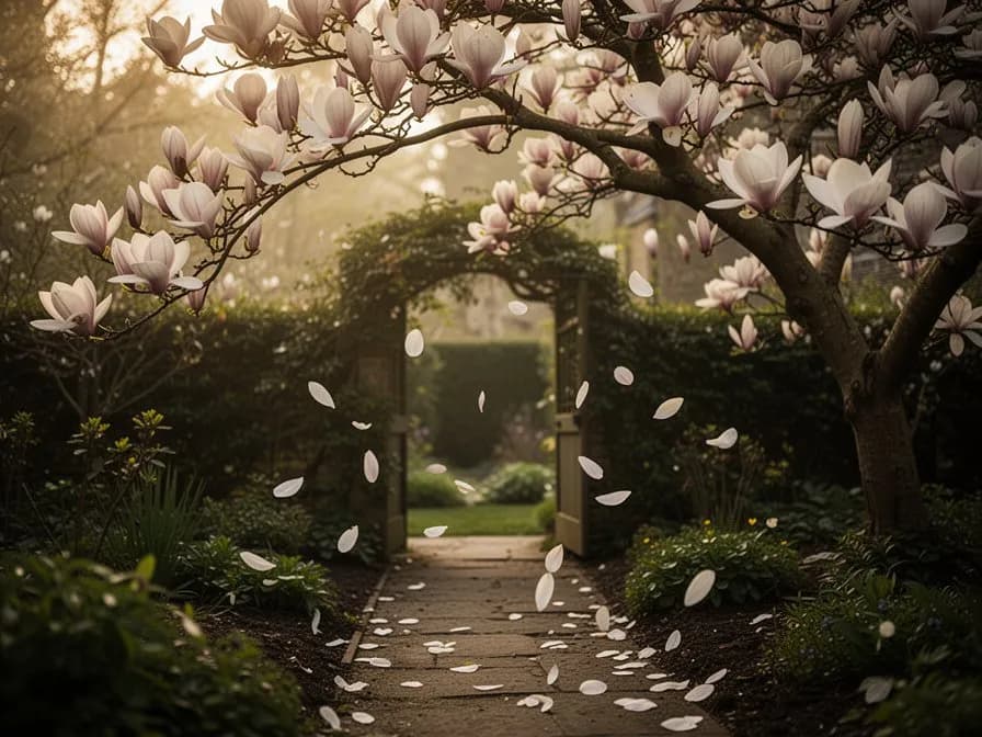 Almíbar de pétalos de magnolia