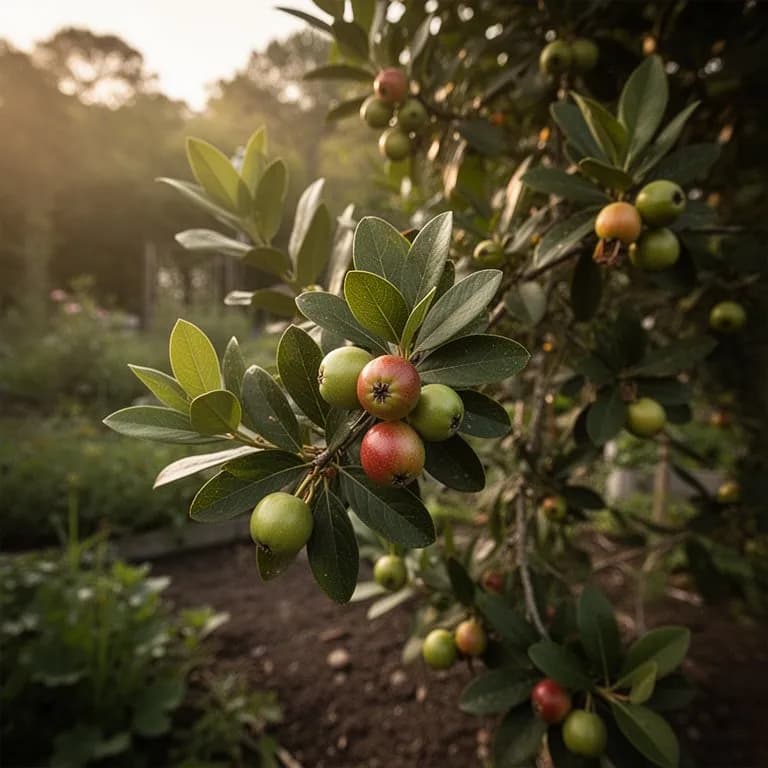 Detailansicht eines Mayhaw-Astes mit charakteristischen scharfen Dornen und glatter graubrauner Rinde