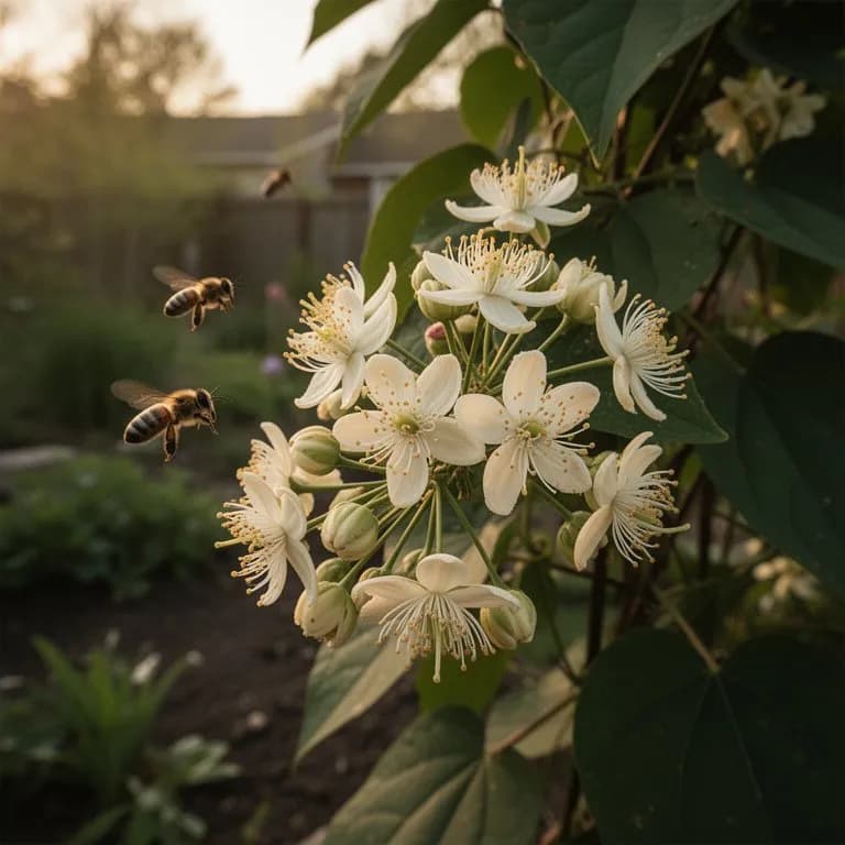 Nahaufnahme einer Maypop-Passionsblume mit lila Filamenten und Fortpflanzungsorganen