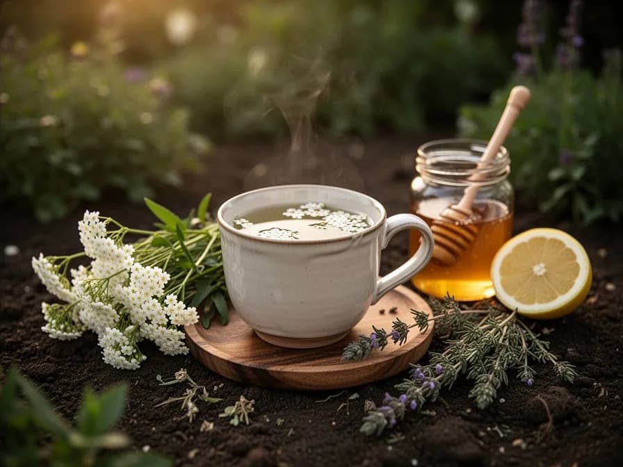 Infusión de flores de reina de los prados