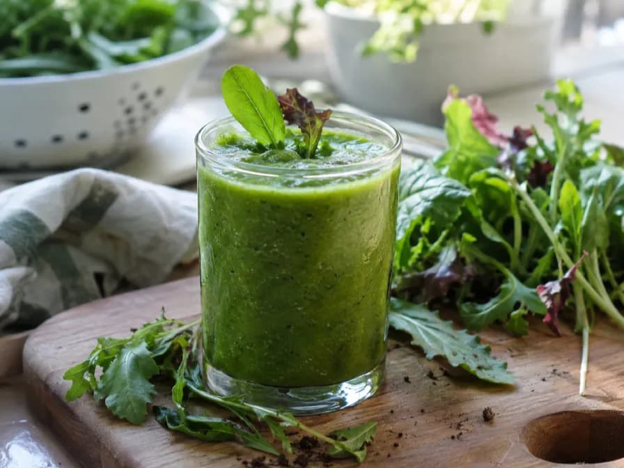 Gegrilltes Hähnchen auf Mesclun