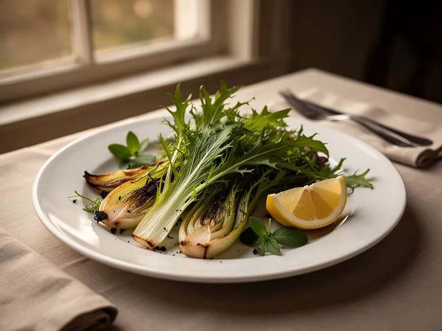 Red Mizuna and Sesame Salad