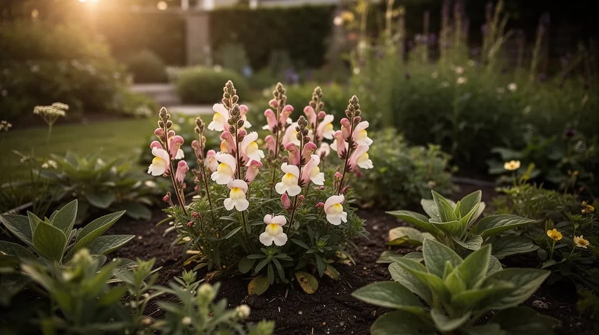 Monkey flowers blooming profusely in a decorative patio container