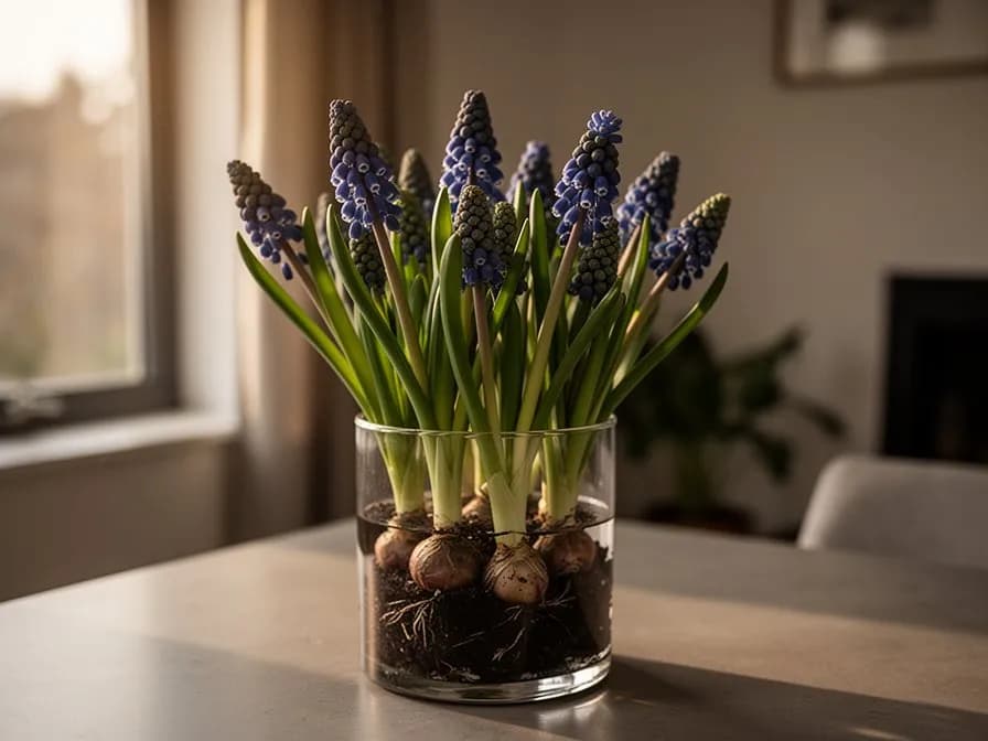 A bowl of pickled lampascioni muscari bulbs served as an Italian antipasto