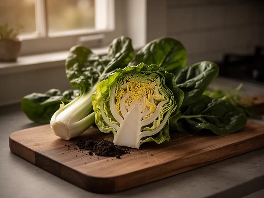 Knoblauch-Sesam-Pfannengerührte Senfblätter