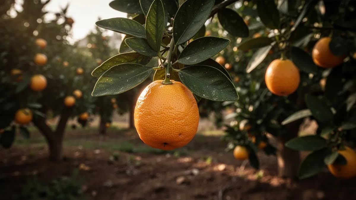 Árbol de kumquat Nagami cargado de frutos naranjas