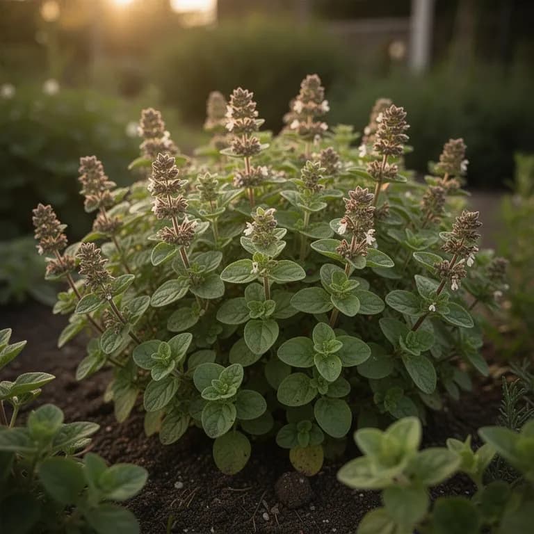 Ausgewachsene Scharfe und Würzige Oregano-Pflanze in vollem Wachstum