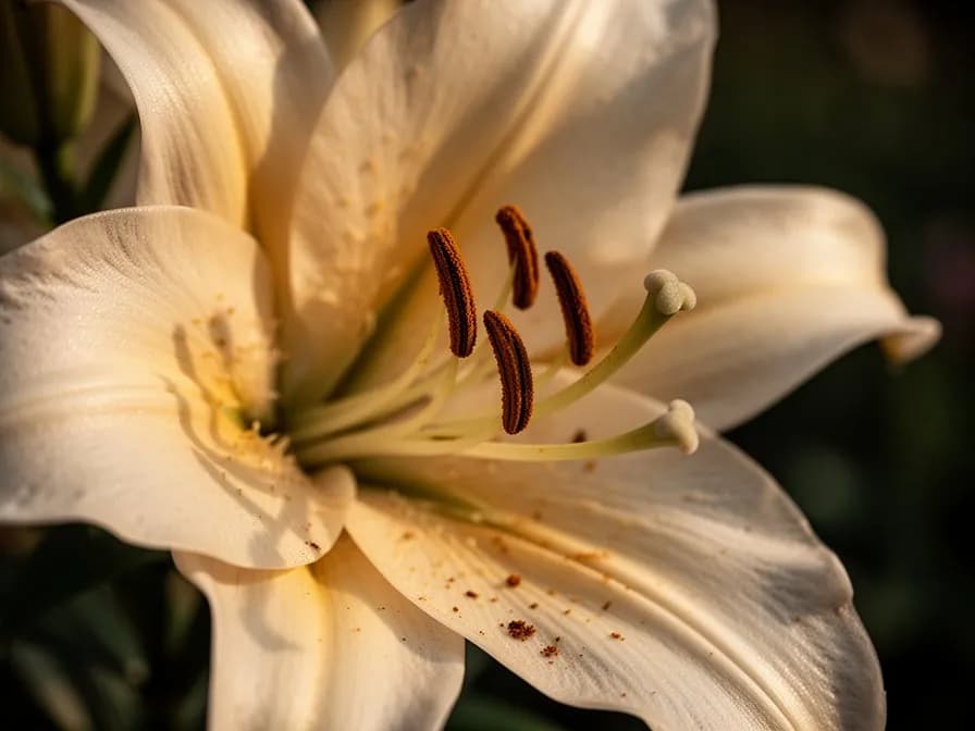 Klassisches Tischmittelstück mit orientalischen Lilien