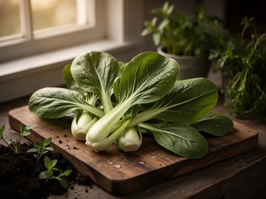 Knoblauch-Sesam-Baby-Pak-Choi aus dem Wok