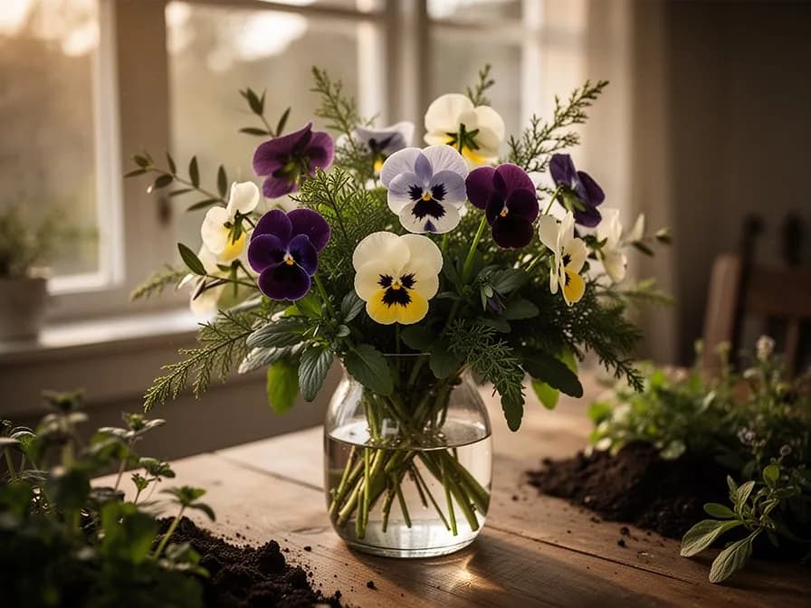 Pansy Petal Spring Salad