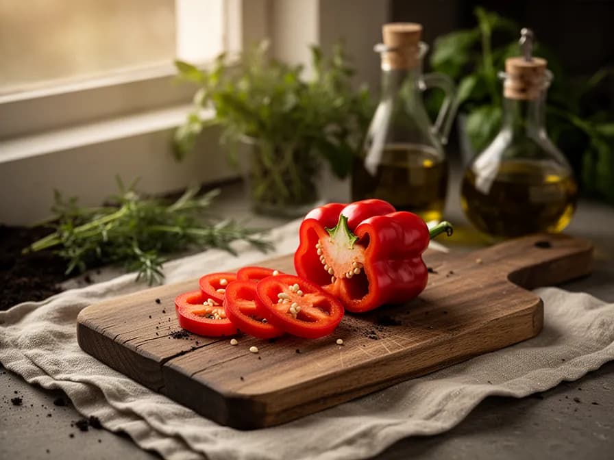 Auswahl verschiedener Habanero-Sorten einschließlich oranger, schokoladenbrauner, roter und weißer Typen