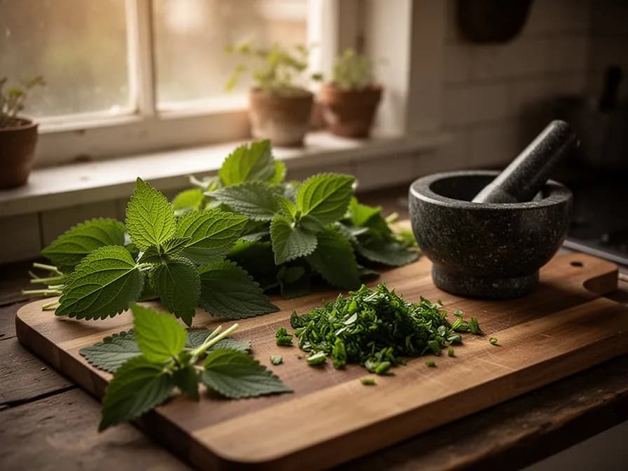 Green perilla leaves used as sushi garnish