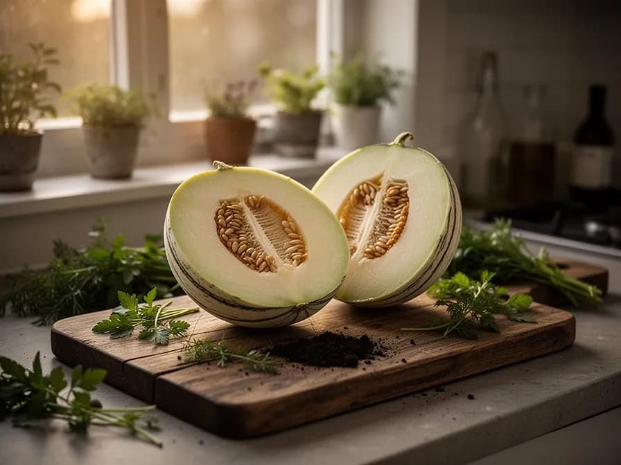 Persische Melone mit Prosciutto-Platte