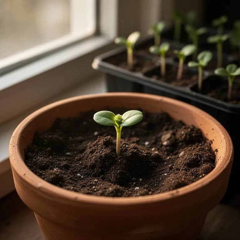 Flor de Alfiletero Anual - Germinacion de semillas