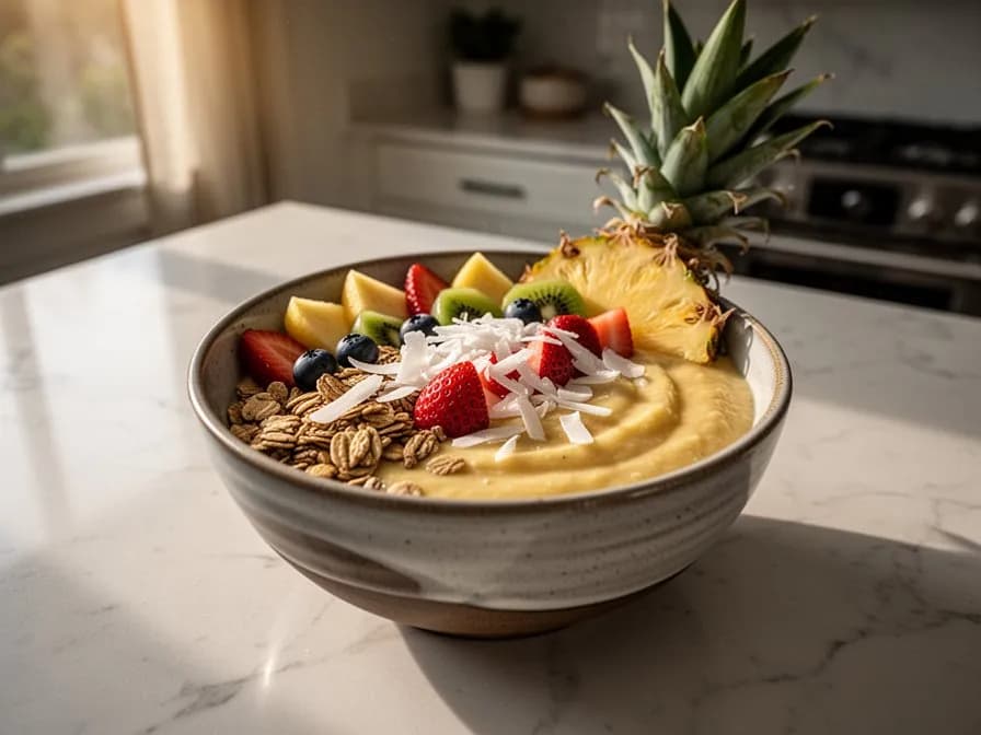 Gegrillte Ananas mit braunem Zucker und Zimt
