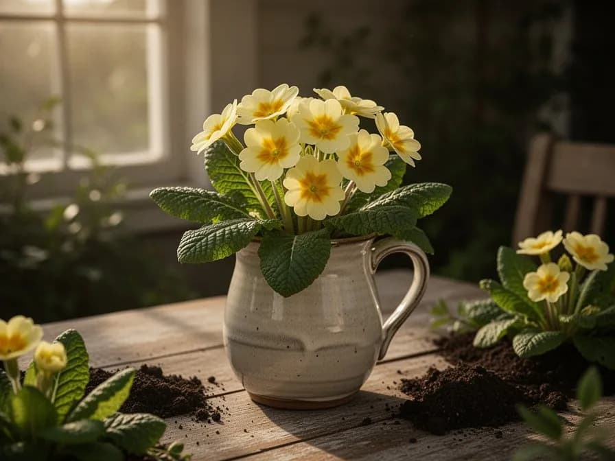 Flores de prímula confitadas