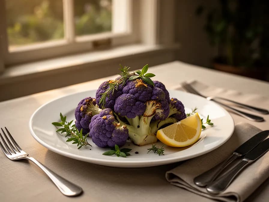 Geröstete lila Blumenkohl-Steaks