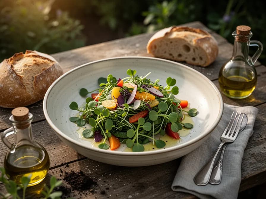 Mediterraner Portulak-Fattusch-Salat