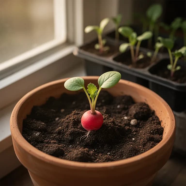 Wassermelonen-Radieschen - Keimung