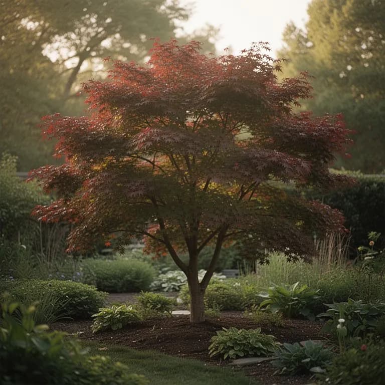 Close-up of red maple bark showing smooth gray surface on young trunk transitioning to rough plated texture