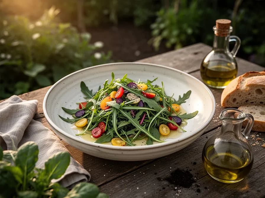 Klassischer italienischer Rucola-Selvatica-Salat