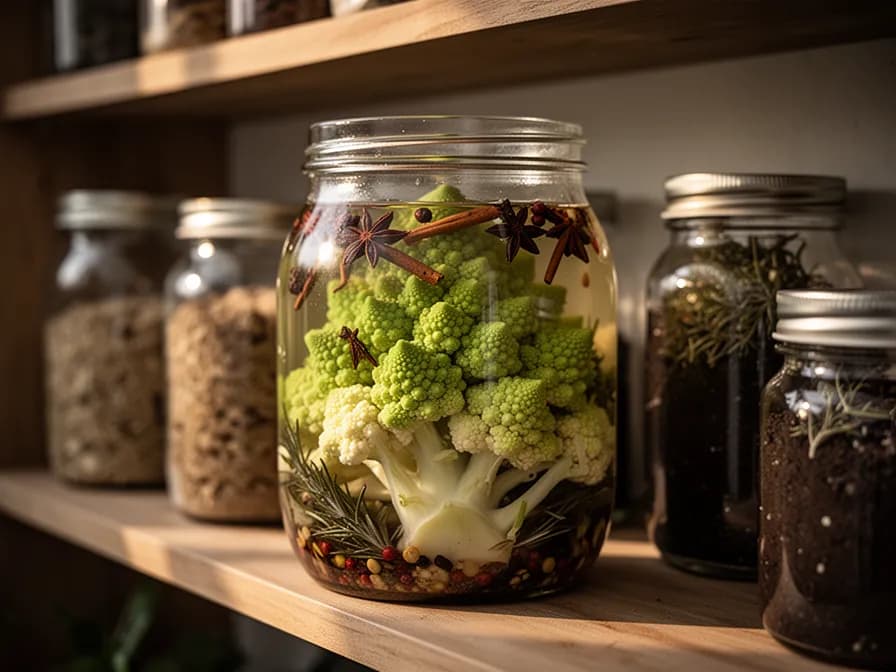 Whole Roasted Romanesco with Brown Butter and Hazelnuts