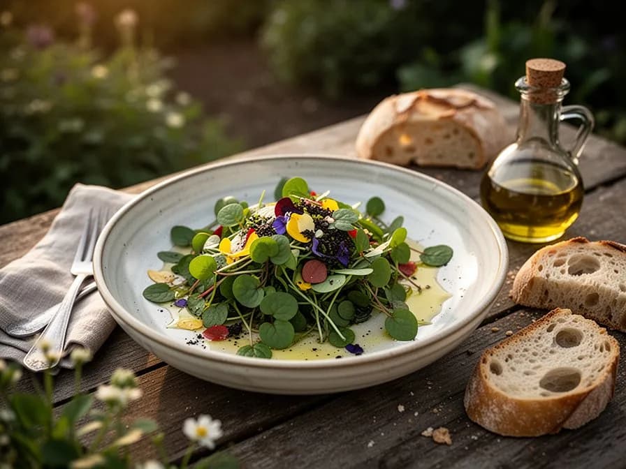 Spring Herb Salad with Salad Burnet