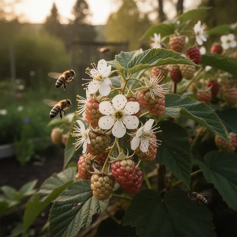 Leuchtend magentarosa Lachsbeerblüten, die sich im zeitigen Frühjahr öffnen, bevor die Blätter vollständig austreiben