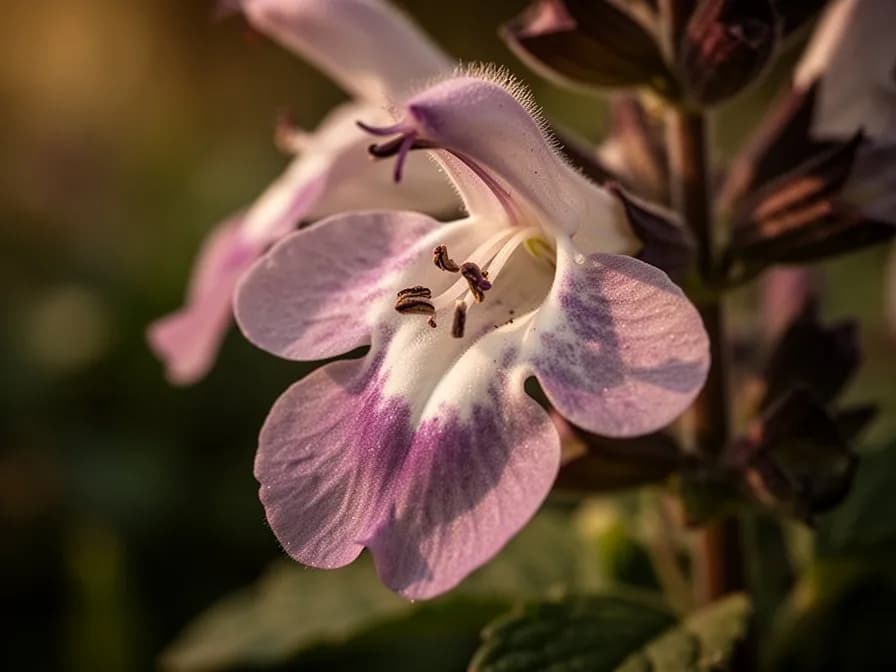 Pressed Salvia Flower Botanical Art
