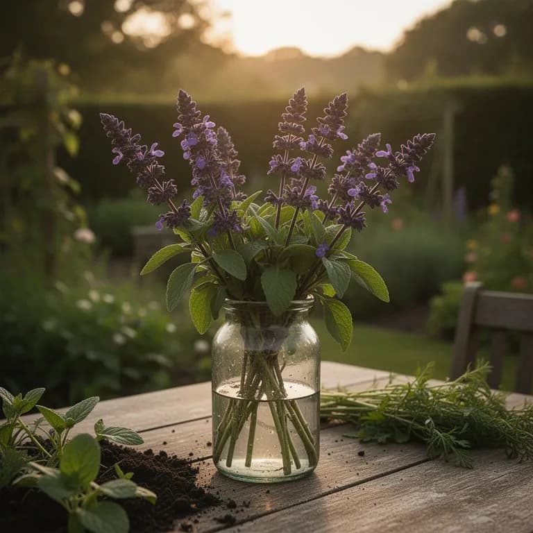 Té floral de salvia