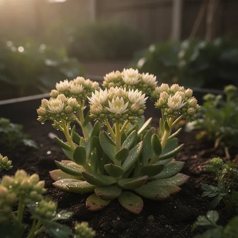 Cataplasma de hojas de sedum (preparacion herbal tradicional)