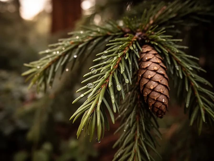 Primer plano de la gruesa corteza fibrosa marrón rojiza de una secuoya gigante madura