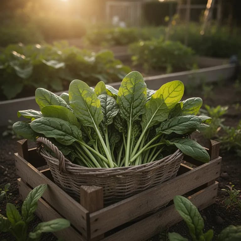 Freshly harvested bundle of bright green sorrel leaves