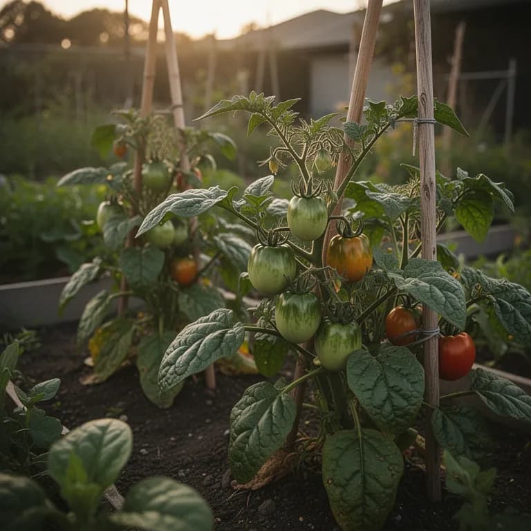Harvesting tender tip growth from New Zealand spinach plant