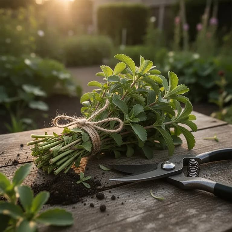 Frischer Stevia-Blättertee