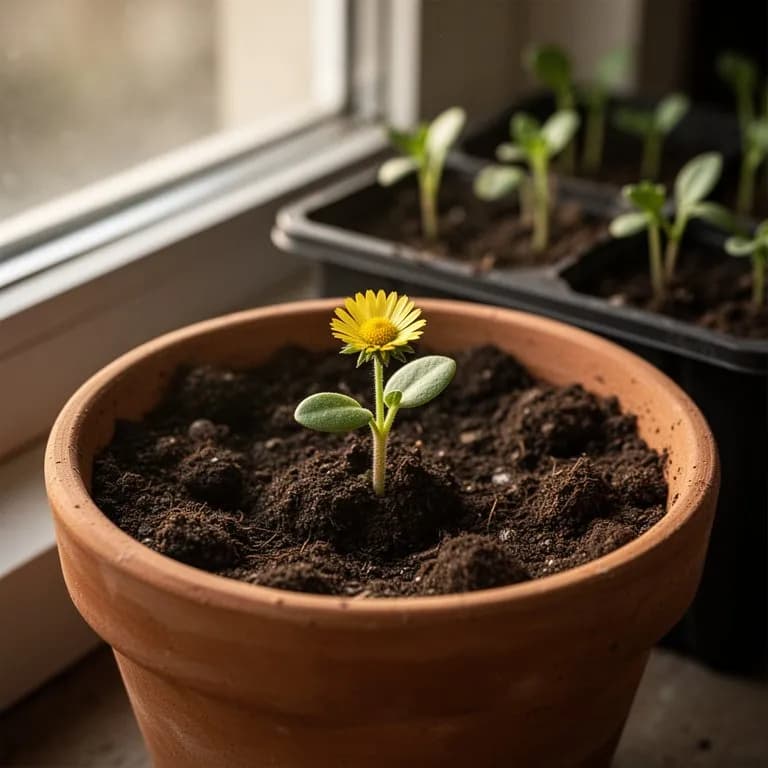 Flor de paja - Germinación de la semilla
