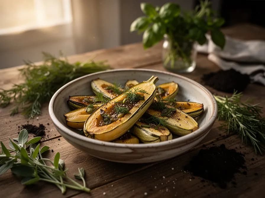 Gegrillte Cousa mit Za'atar und Zitrone