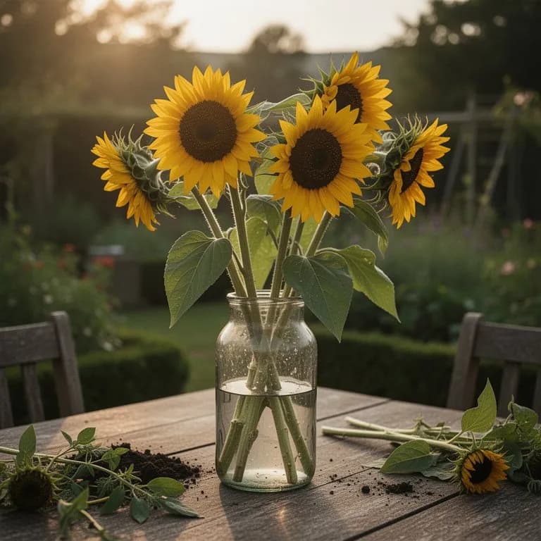 Mature sunflower head with plump seeds ready for harvest, petals dried back